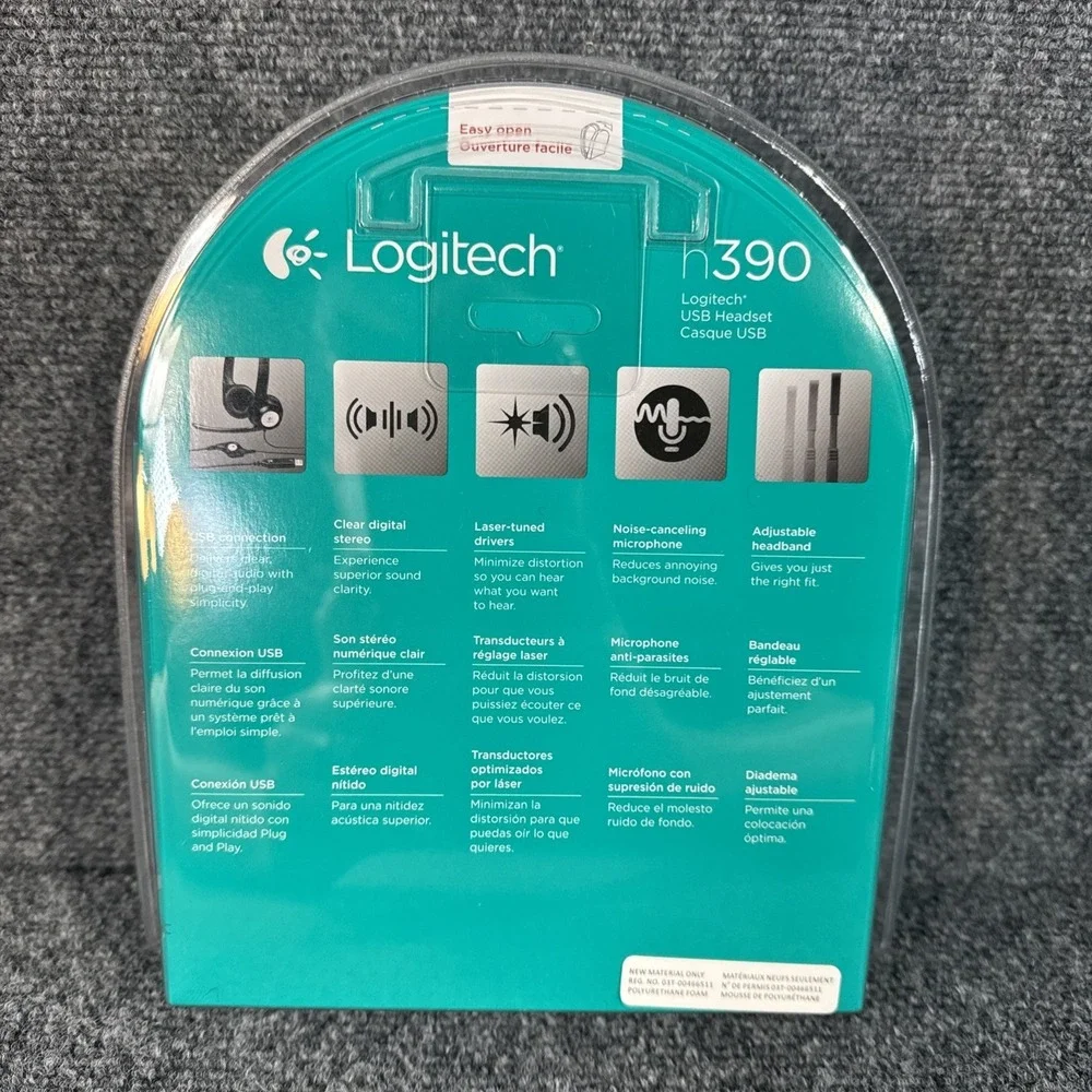 Logitech H390 Over-Head Comfort USB Headset w/ Noise-Canceling Microphone